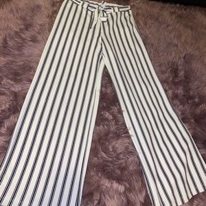 Hot Kiss White and Black Palazzo Pants